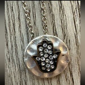 Crystal Hamsa Necklace
